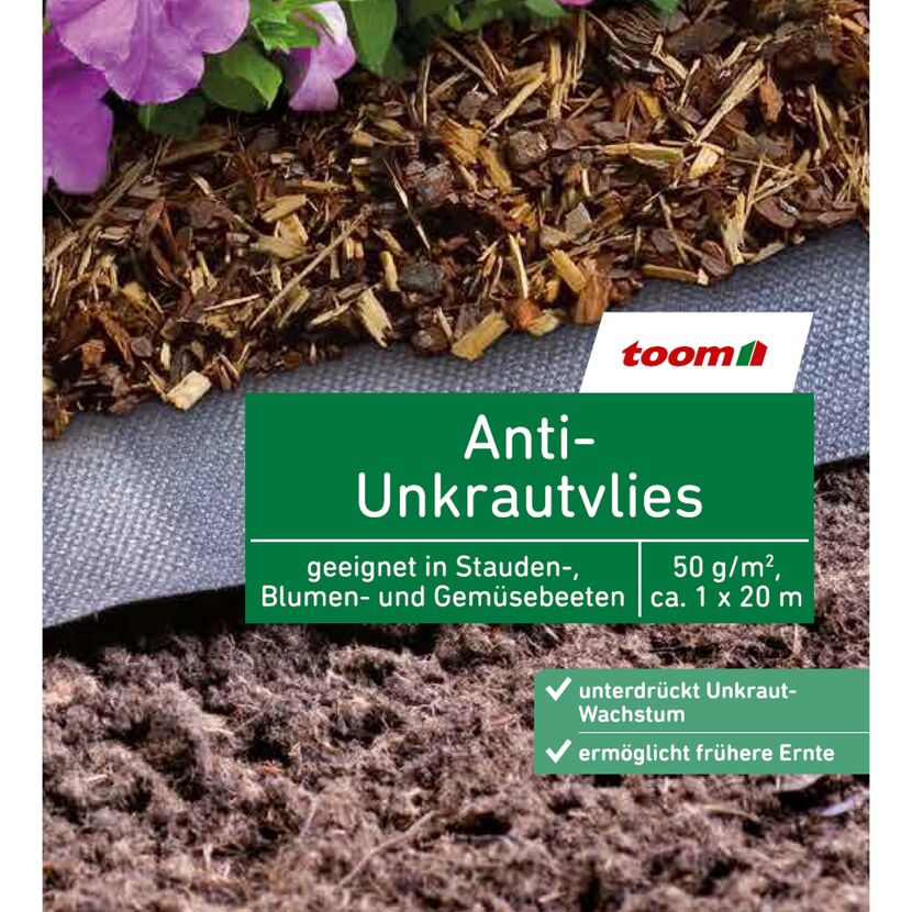 toom Anti-Unkrautvlies mit Rindenmulch