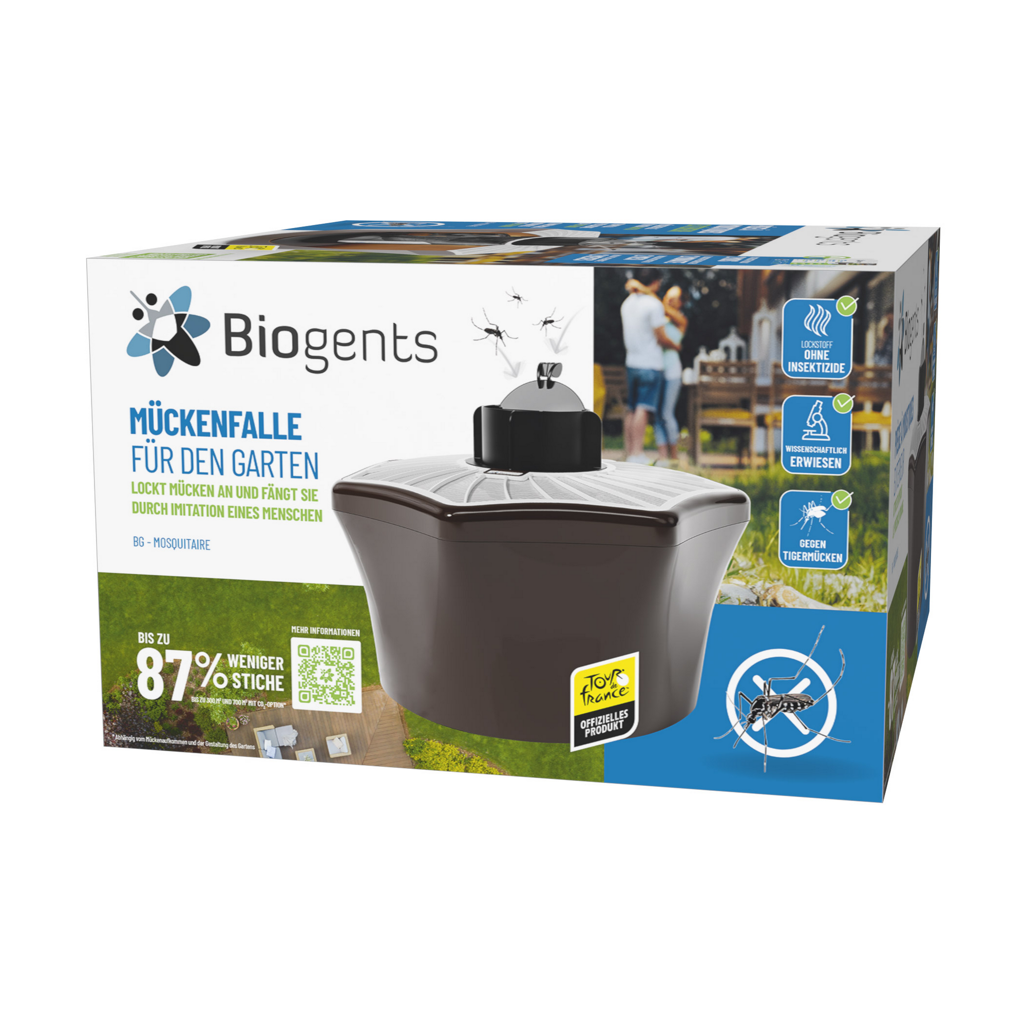 Mückenfalle 'BG-Mosquitaire' braun effektiv gegen Tigermücken Ø 40 cm
