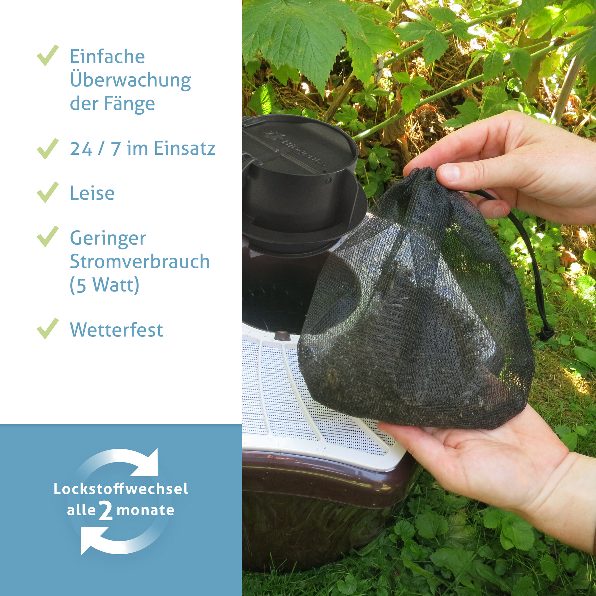 Mückenfalle 'BG-Mosquitaire' braun effektiv gegen Tigermücken Ø 40 cm