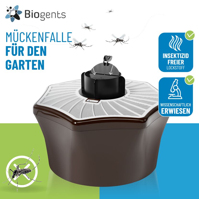 Mückenfalle 'BG-Mosquitaire' braun effektiv gegen Tigermücken Ø 40 cm