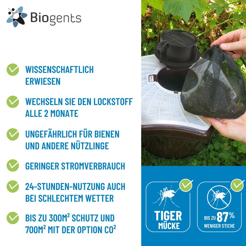 Mückenfalle 'BG-Mosquitaire' braun effektiv gegen Tigermücken Ø 40 cm