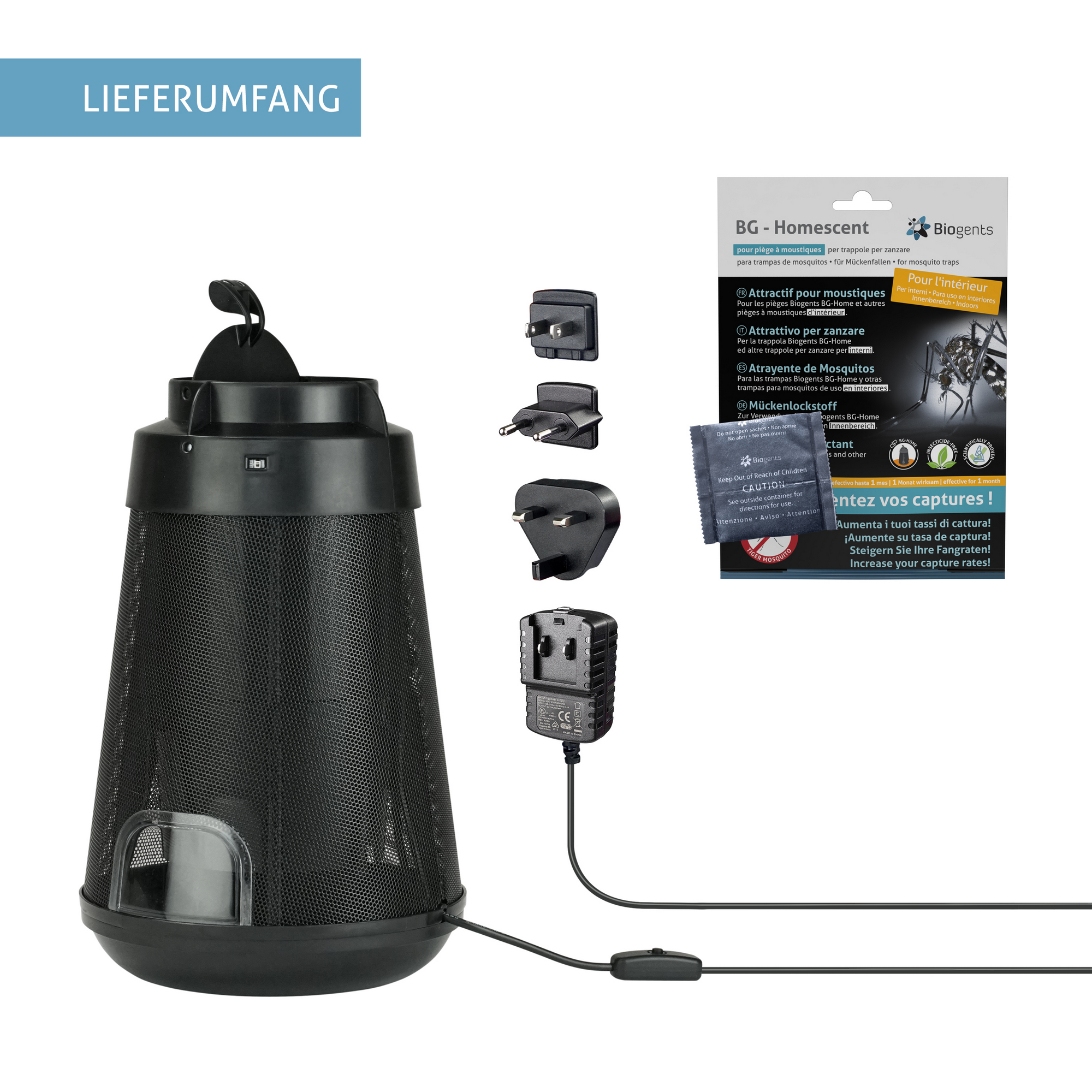 Indoor Mückenfalle 'BG-Home' schwarz Ø 19,5 cm
