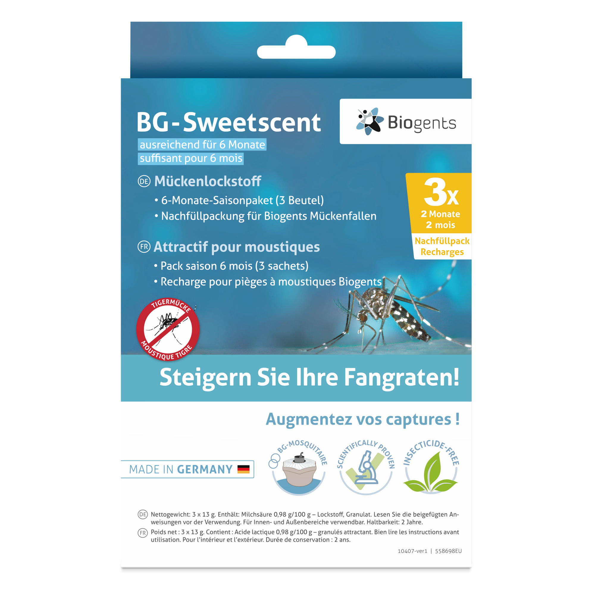 Mückenlockstoff 'Biogents BG-Sweetscent' Nachfüller für 6 Monate
