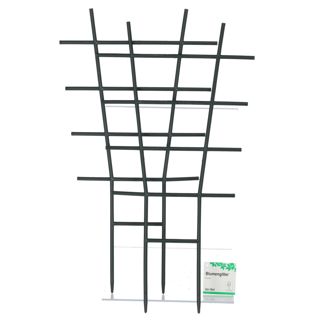 Blumengitter dunkelgrün 43 cm 2 Stück