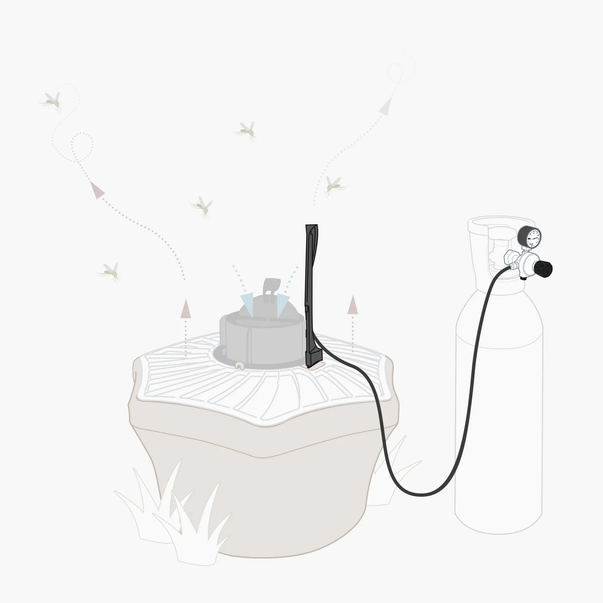 CO₂- Aufrüstset für Mückenfalle BG-Booster