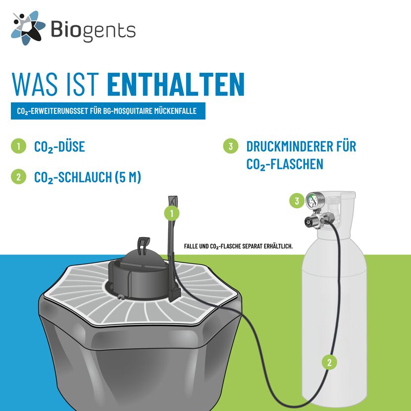 CO₂- Aufrüstset für Mückenfalle BG-Booster