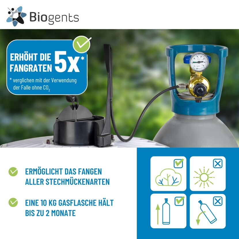 CO₂- Aufrüstset für Mückenfalle BG-Booster