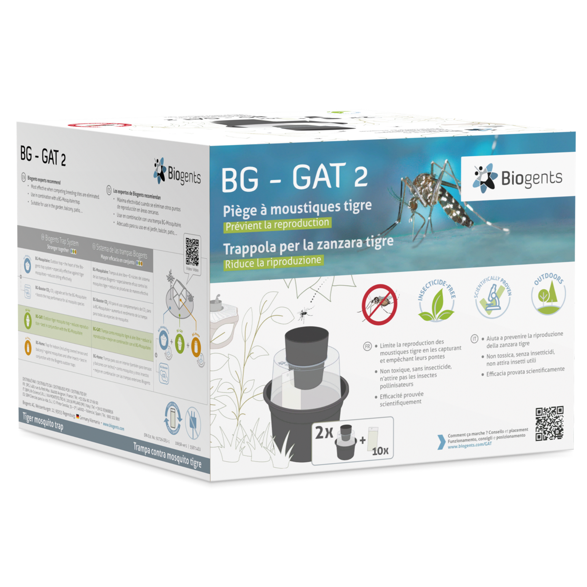 Mückenfalle 'Biogents BG-GAT' gegen Tigermücken, 2 Stück Ø 26 cm