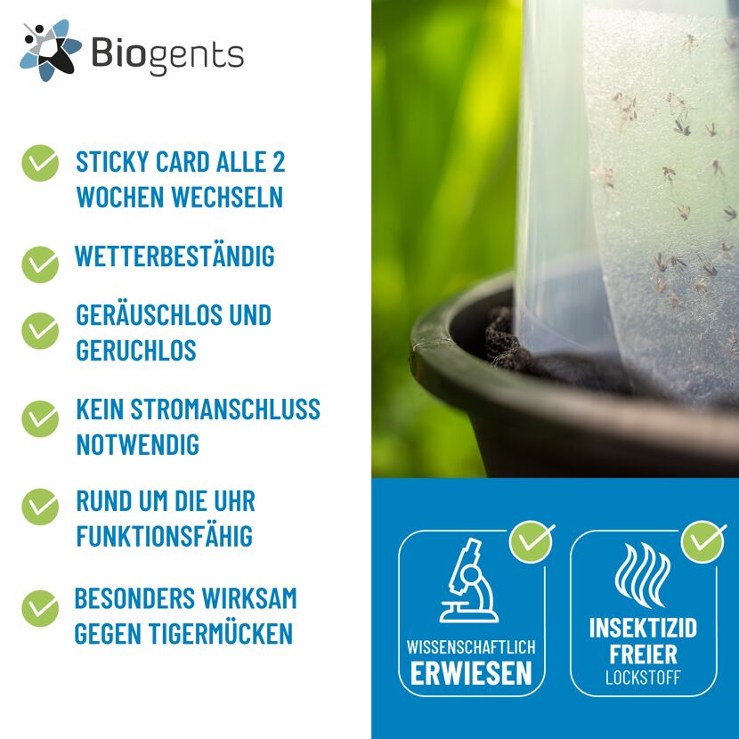 Mückenfalle 'Biogents BG-GAT' gegen Tigermücken, 2 Stück Ø 26 cm