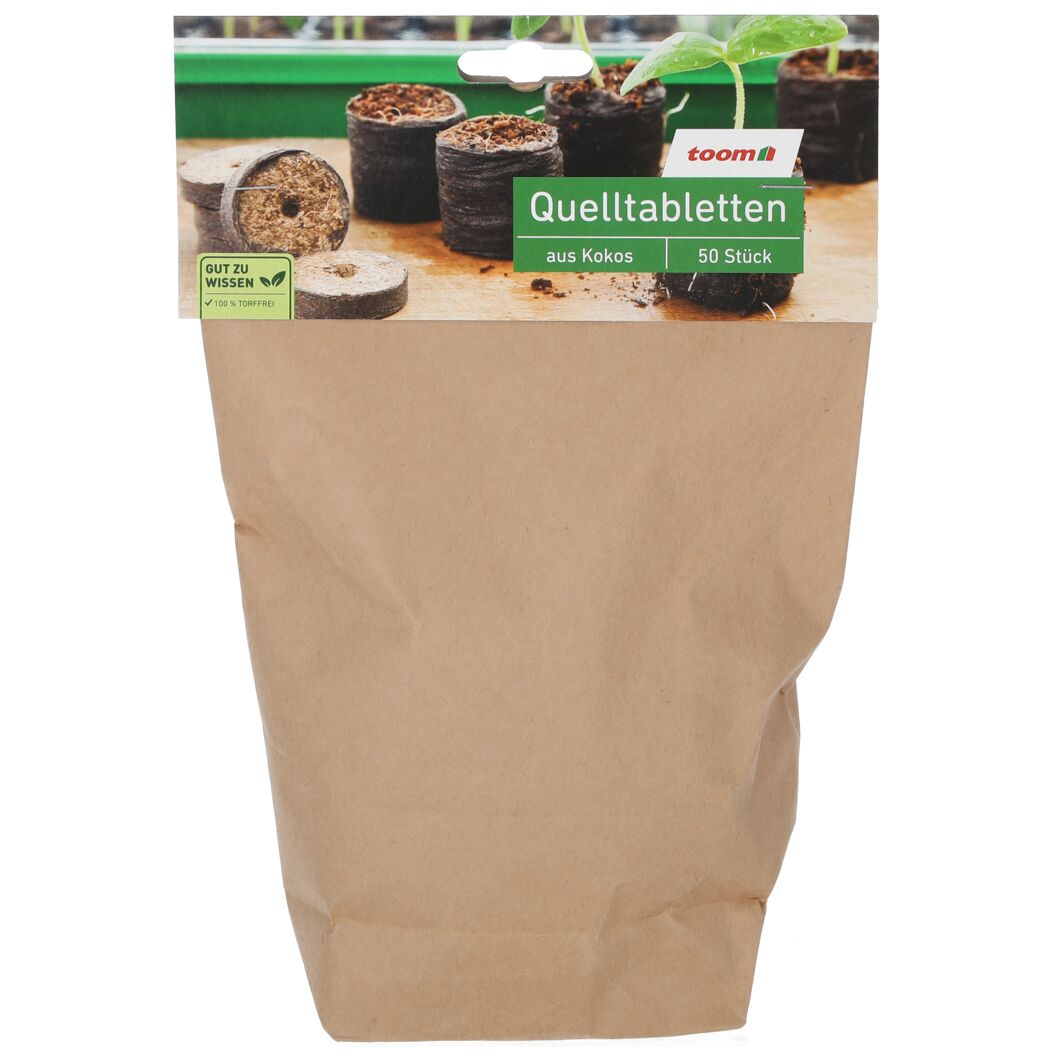 Kokos Quelltabletten