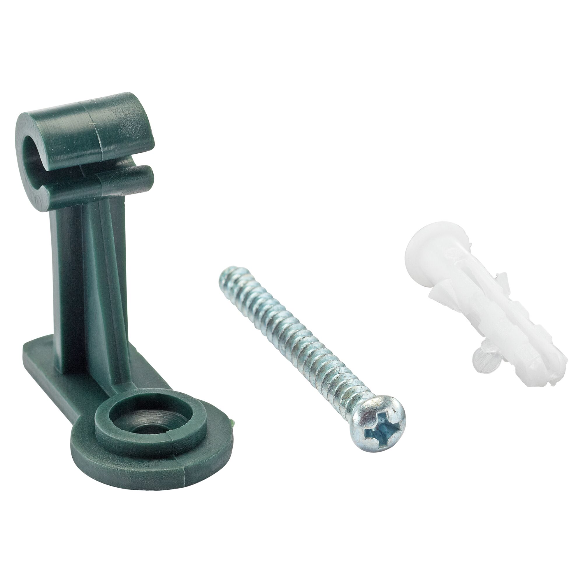 Grünes Spalierhalter Set mit Dübel und Schraube