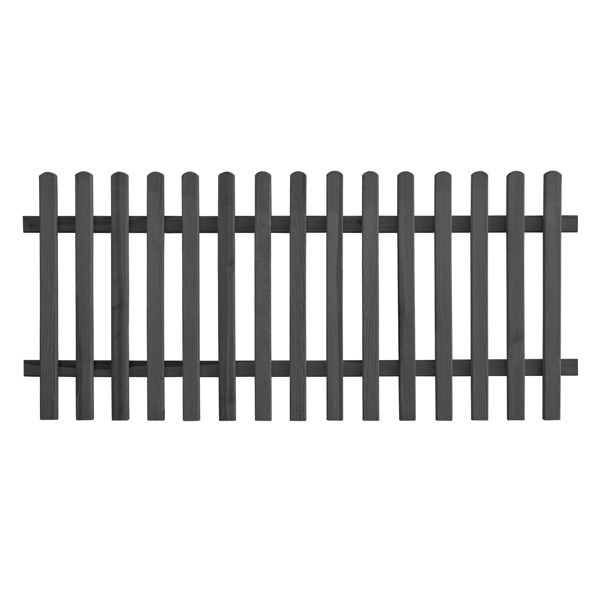 Grau gebeizter Vorgartenzaun