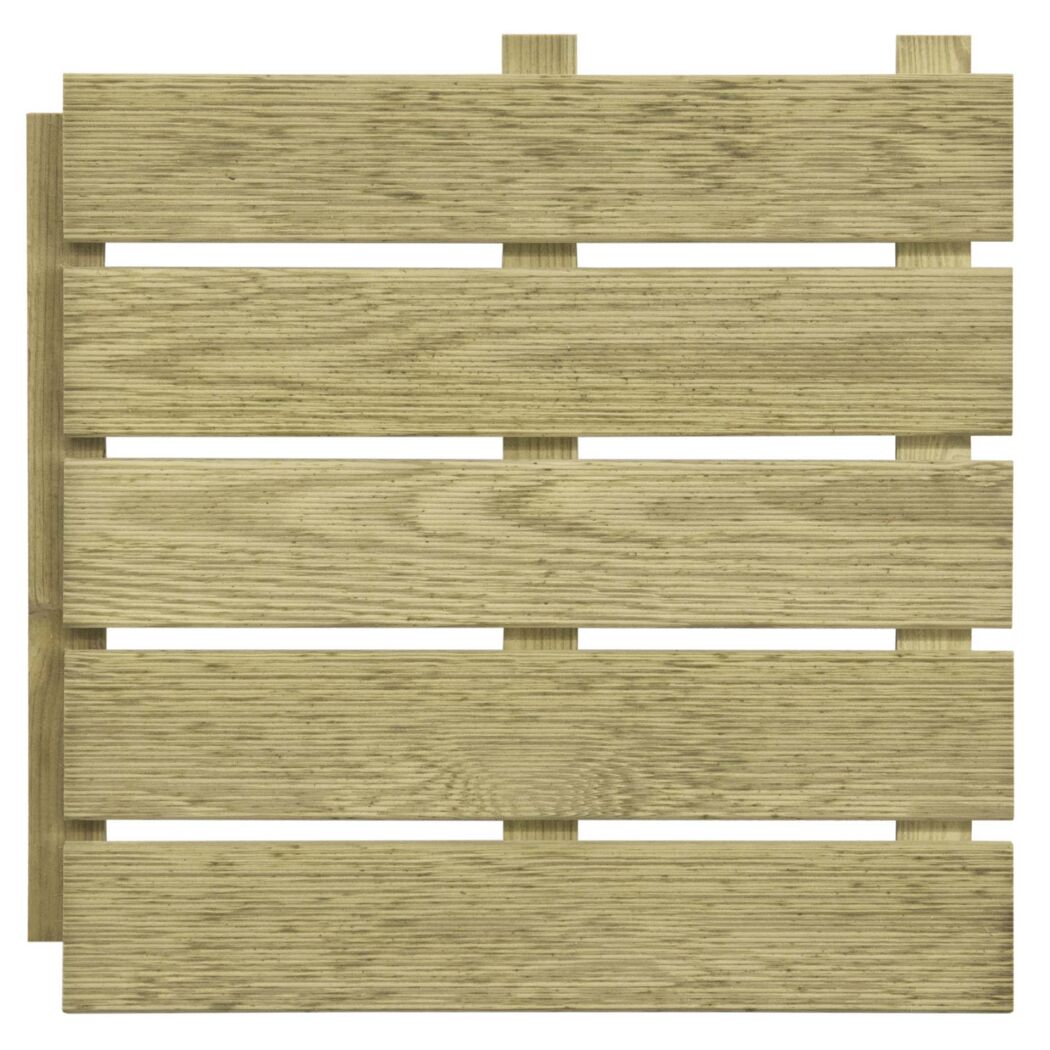Holzfliese geriffelt 50 x 50 cm