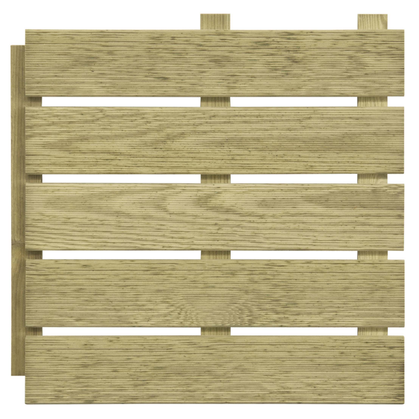 Holzfliese geriffelt 50 x 50 cm