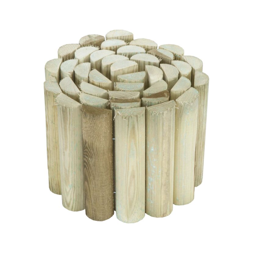 Grüner Rollborder aus Holz
