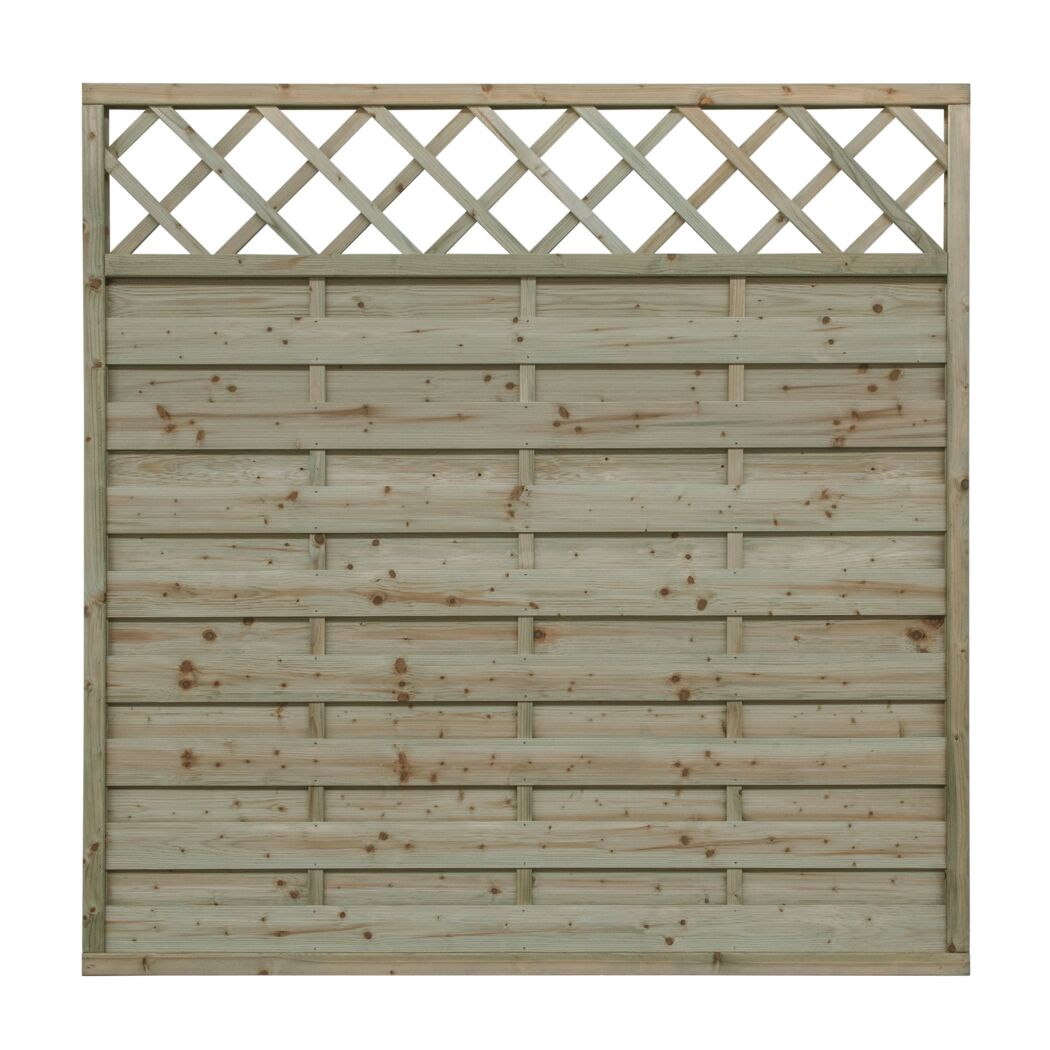 Holz-Dichtzaun Bonn grün 180x180 cm
