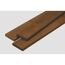 Drei braune Terrassendielen aus Nadelholz