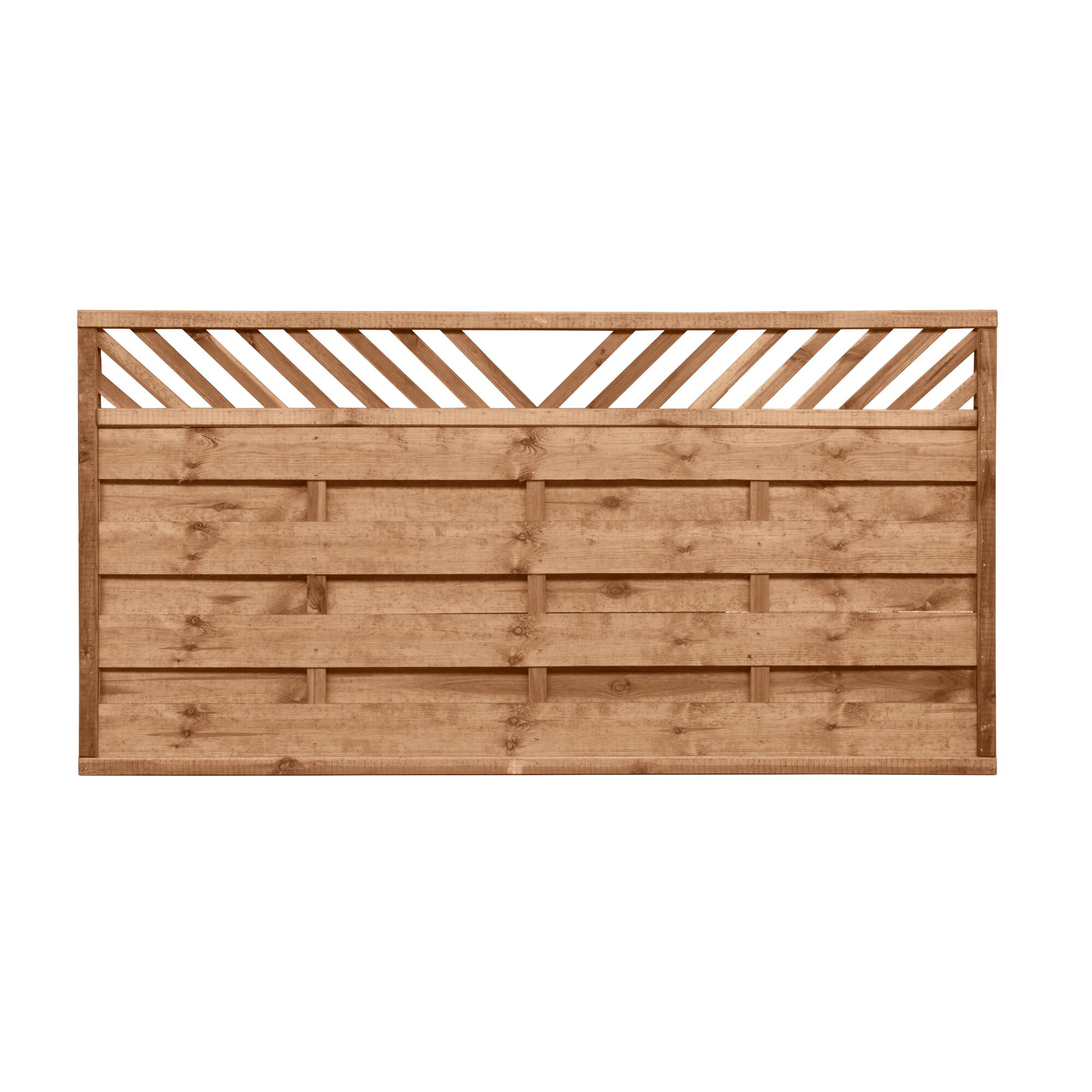 Holz-Dichtzaun Rügen, 180 x 180 cm, braun