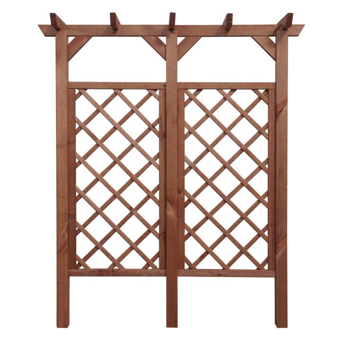 MiniPergola mit Rankgitter Kiefernholz KDI braun 160 cm