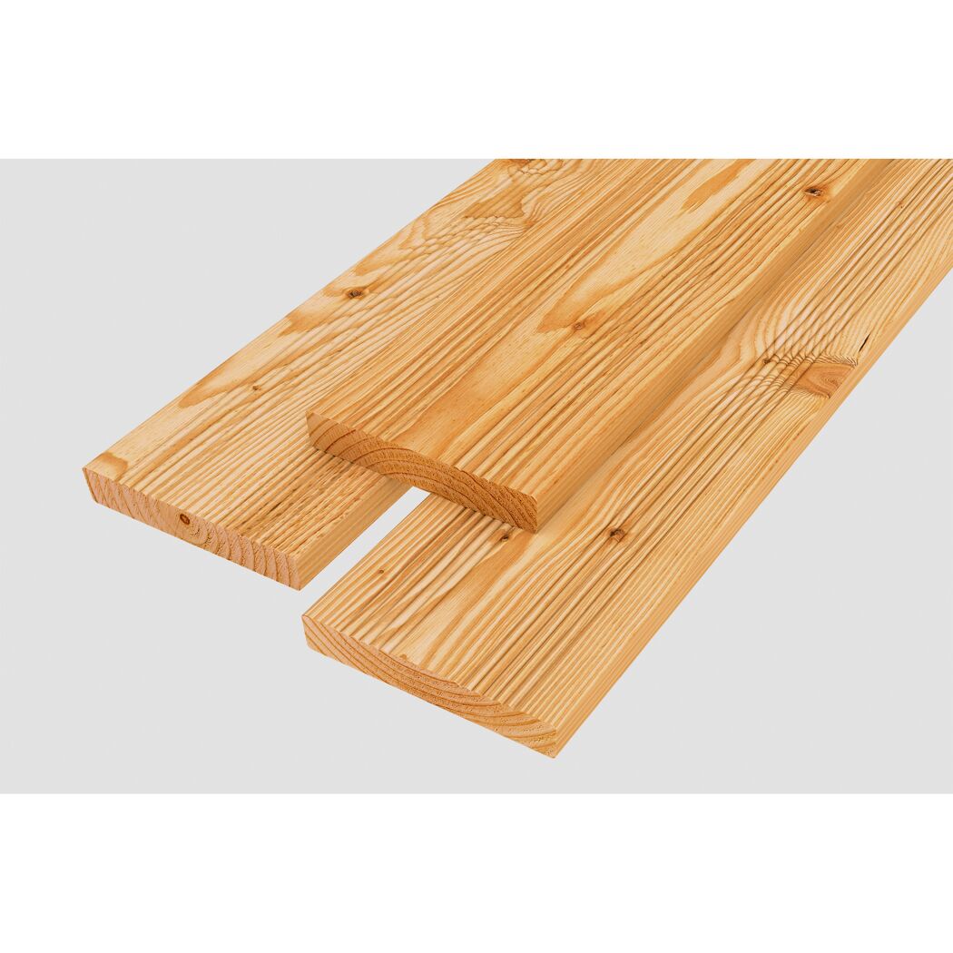 Drei Lärchenholzbretter