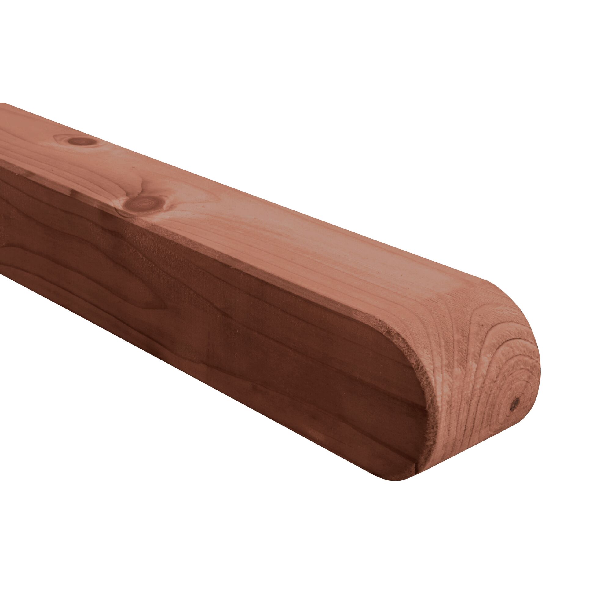 Brauner Holzpfosten mit rundem Kopf