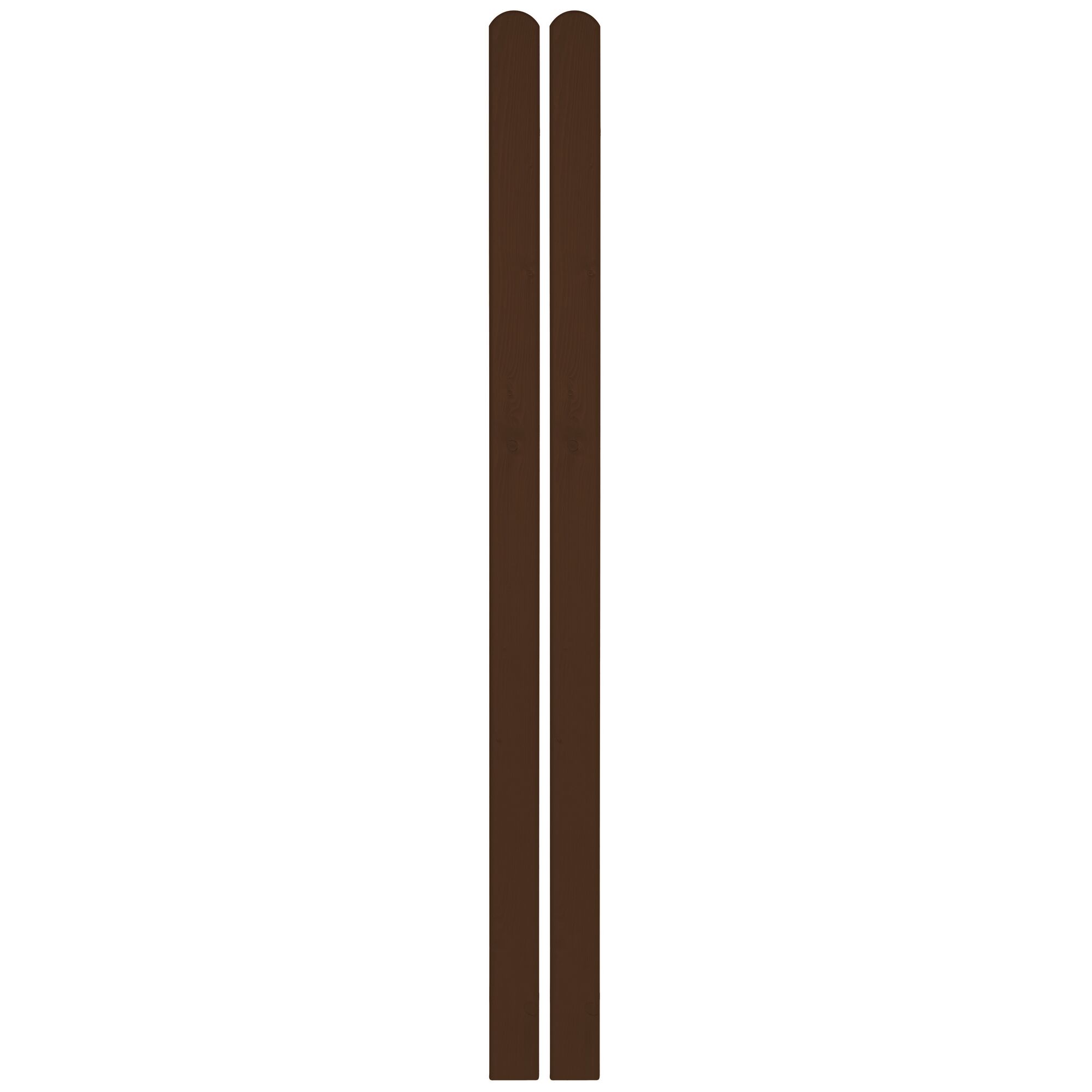 Zwei braune Pfosten 9x9x190 cm