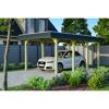 Einzelcarport 'Spreewald' 345 x 589 cm schwarze Blende KDI imprägniert