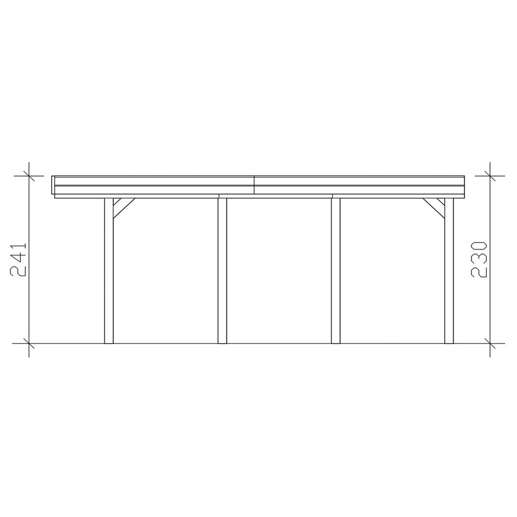 Technische Zeichnung des Carports Friesland