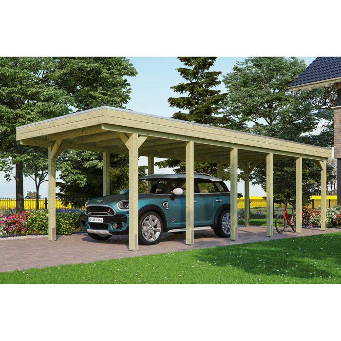 Carport 'Friesland' 314 x 860 cm imprägniert