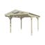 Heller Holz-Carport mit grauem Dach