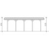 Zeichnung eines Carports mit Dach