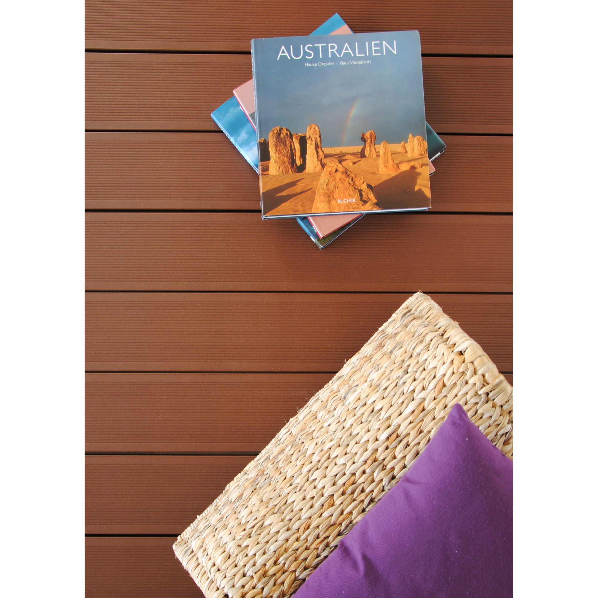 Terrassendielenpaket 'Kovalex' WPC braun 3000 x 2100 x 26 mm