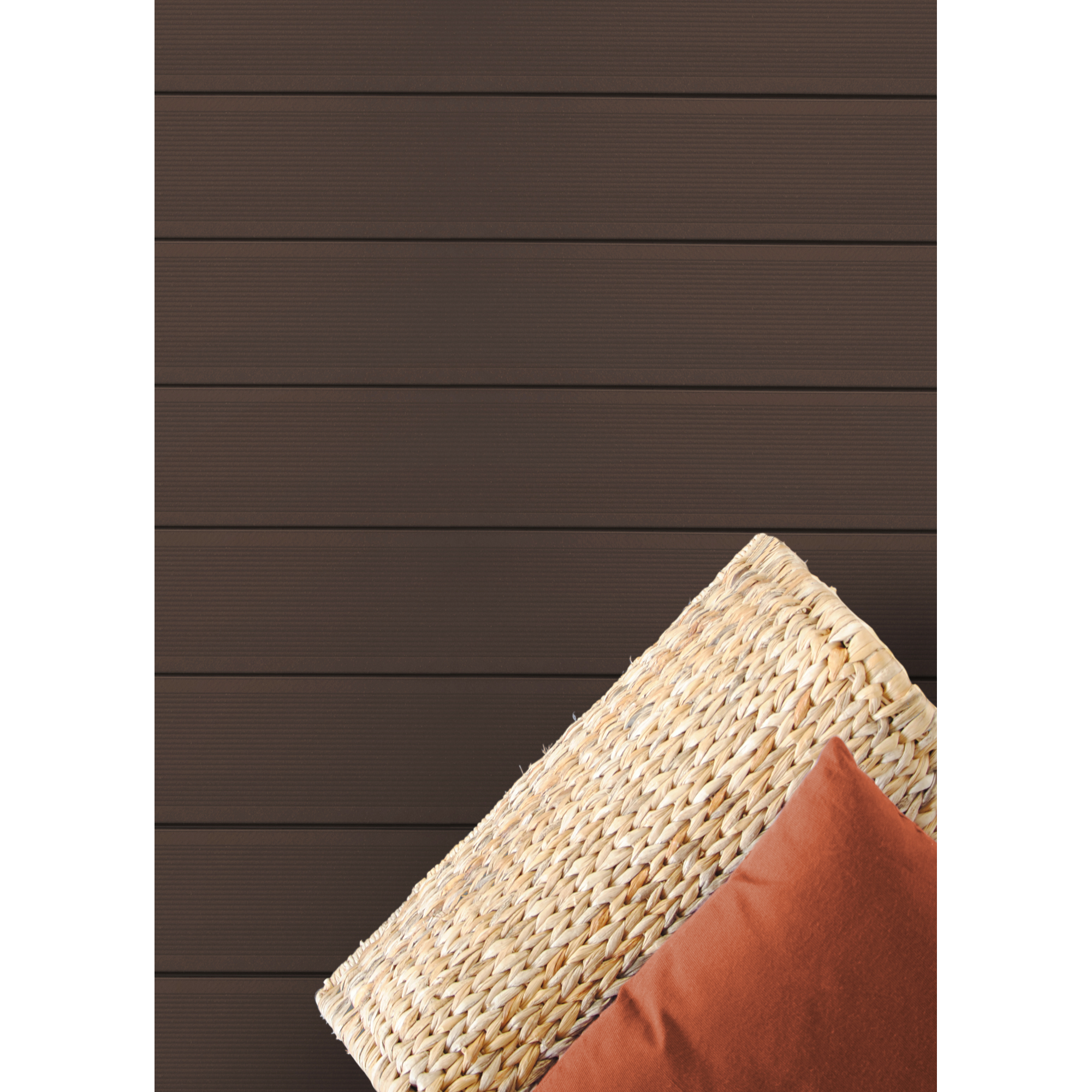 Terrassendielenpaket 'Kovalex' WPC schokobraun 5000 x 4950 x 26 mm