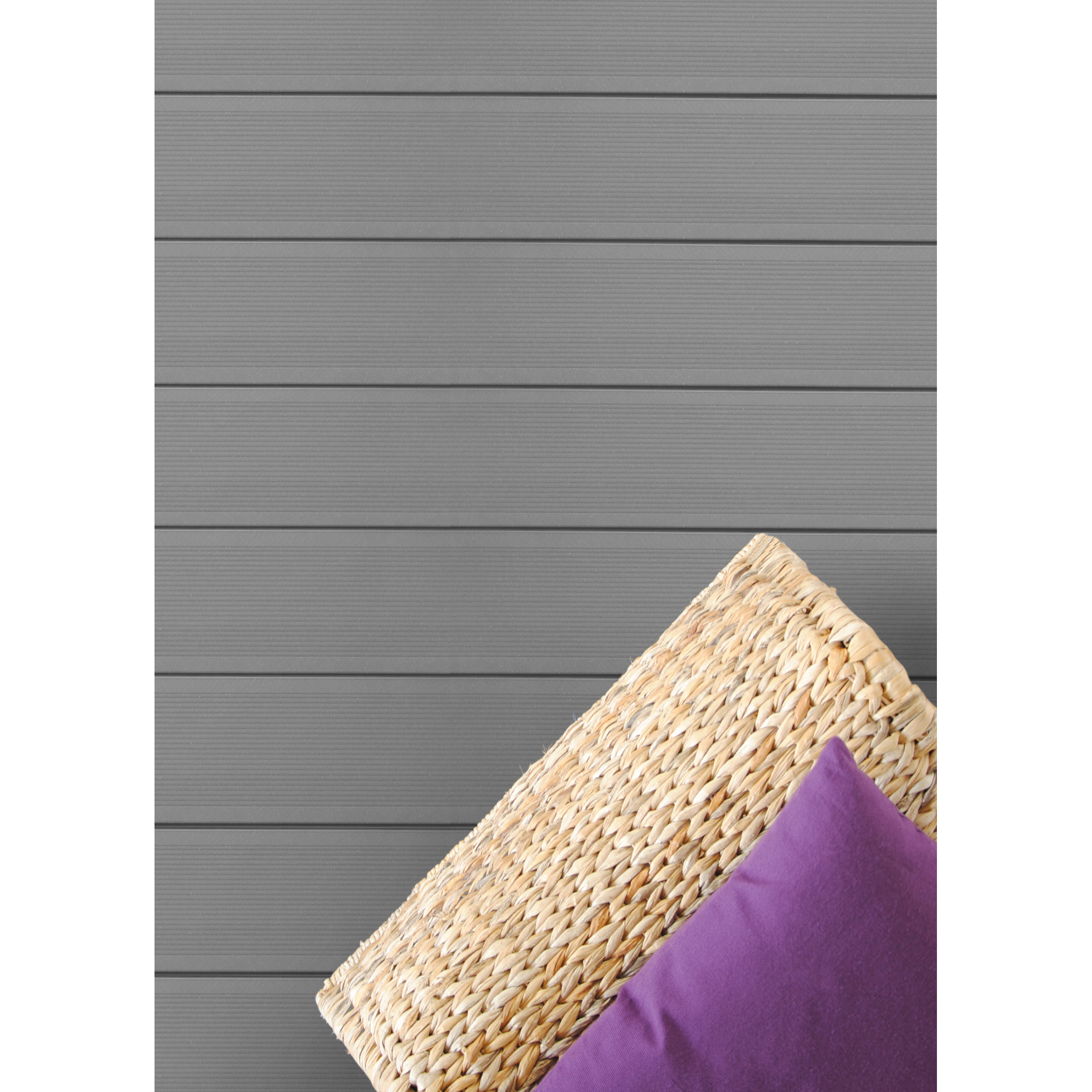Terrassendielenpaket 'Kovalex' WPC grau 4000 x 4950 x 26 mm