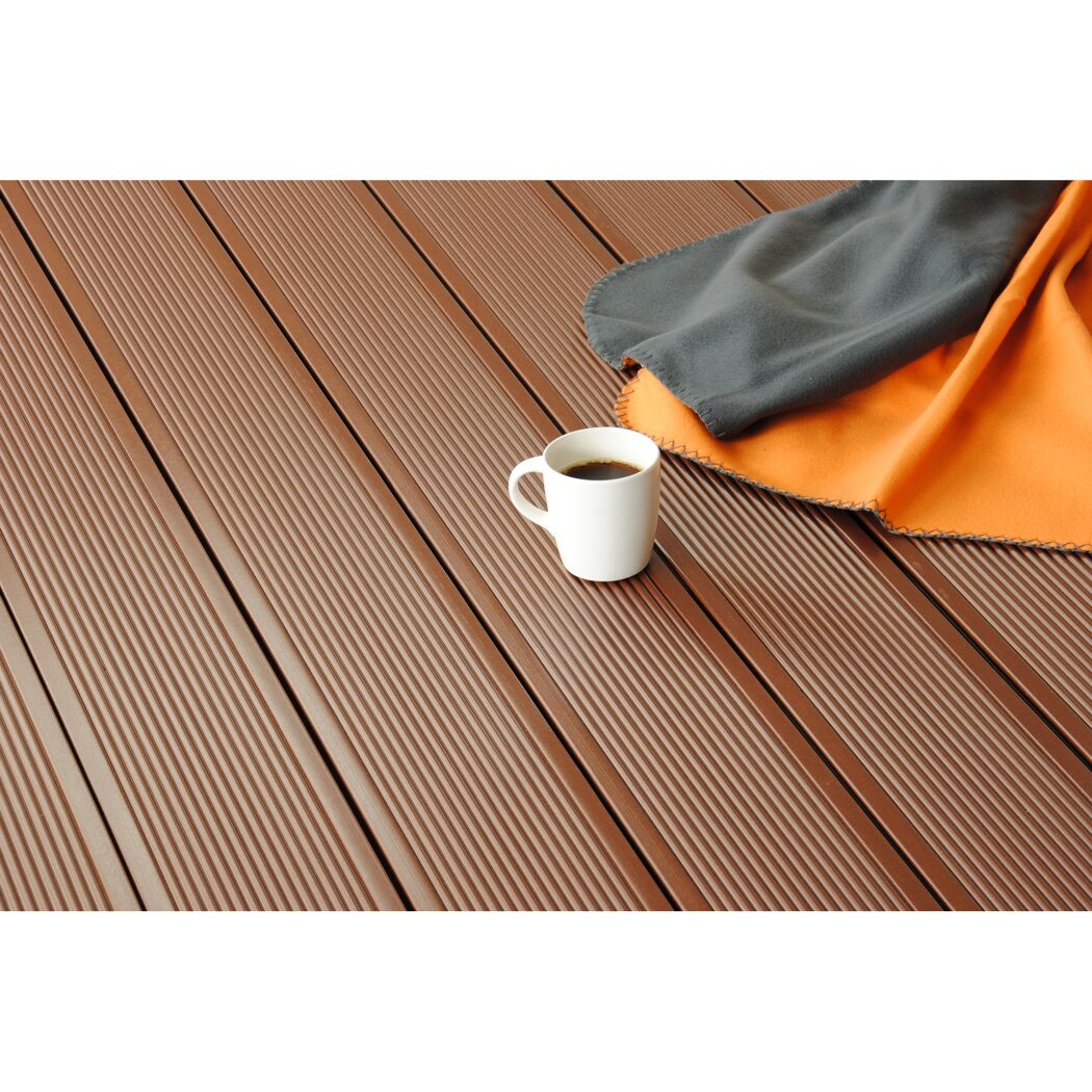 Terrassendiele 'Exklusiv' WPC braun 1000 x 145 x 26 mm