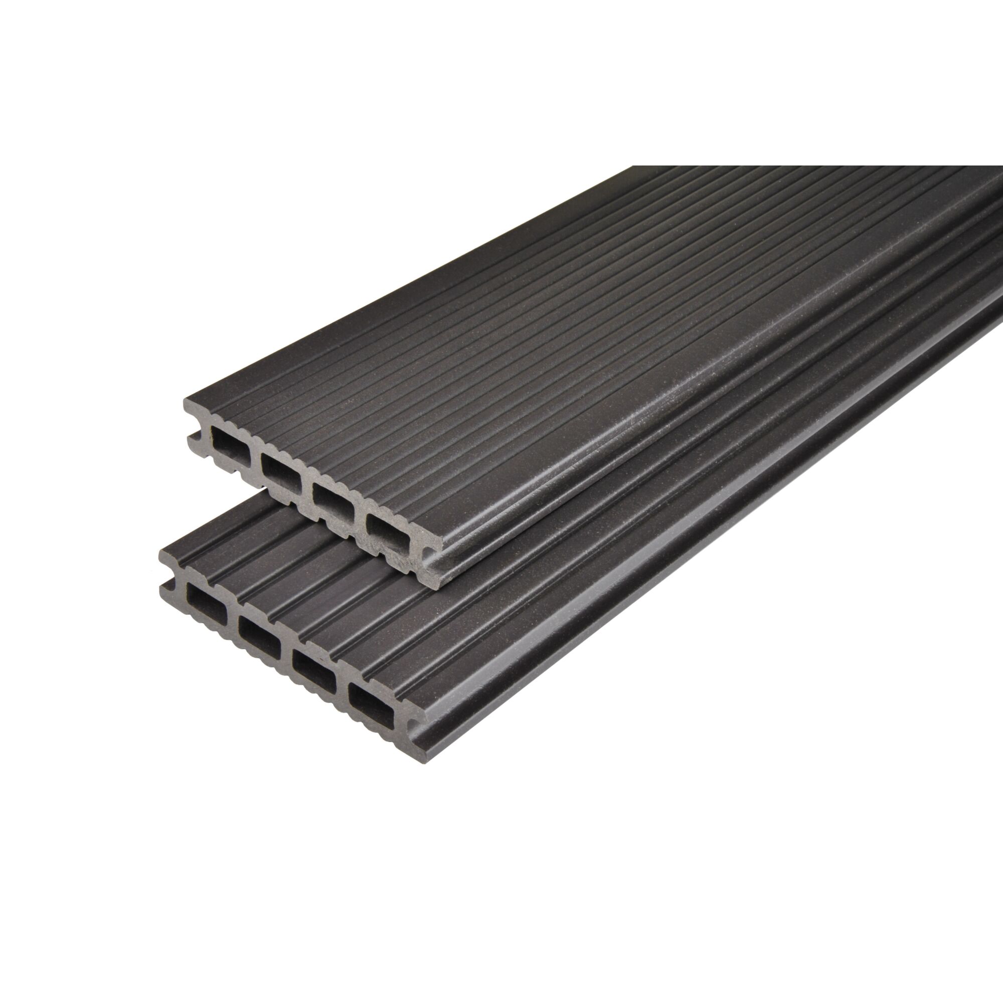 Zwei graubraune WPC Dielen Exklusiv