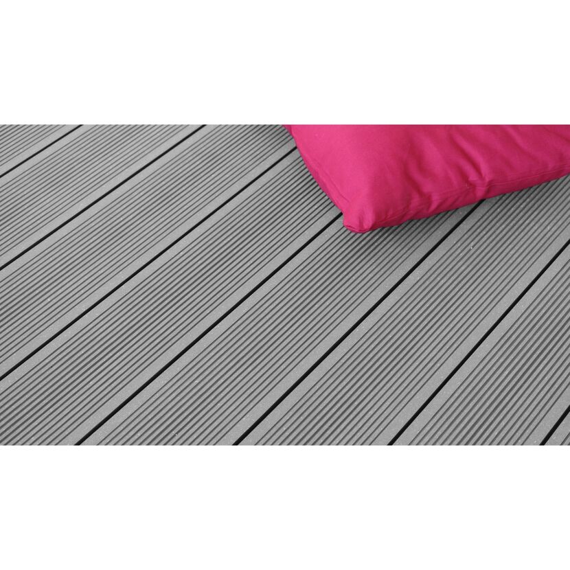 Terrassendiele 'Exklusiv' WPC grau 1000 x 145 x 26 mm