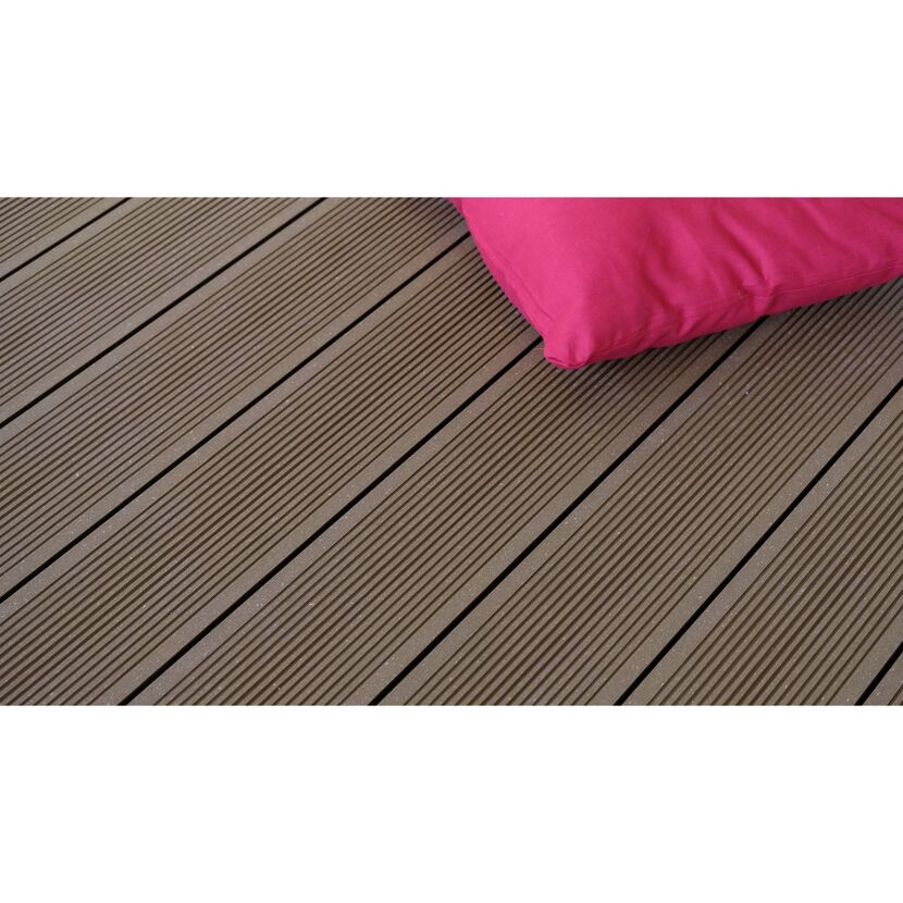 Terrassendiele 'Exklusiv' WPC schokobraun 1000 x 145 x 26 mm