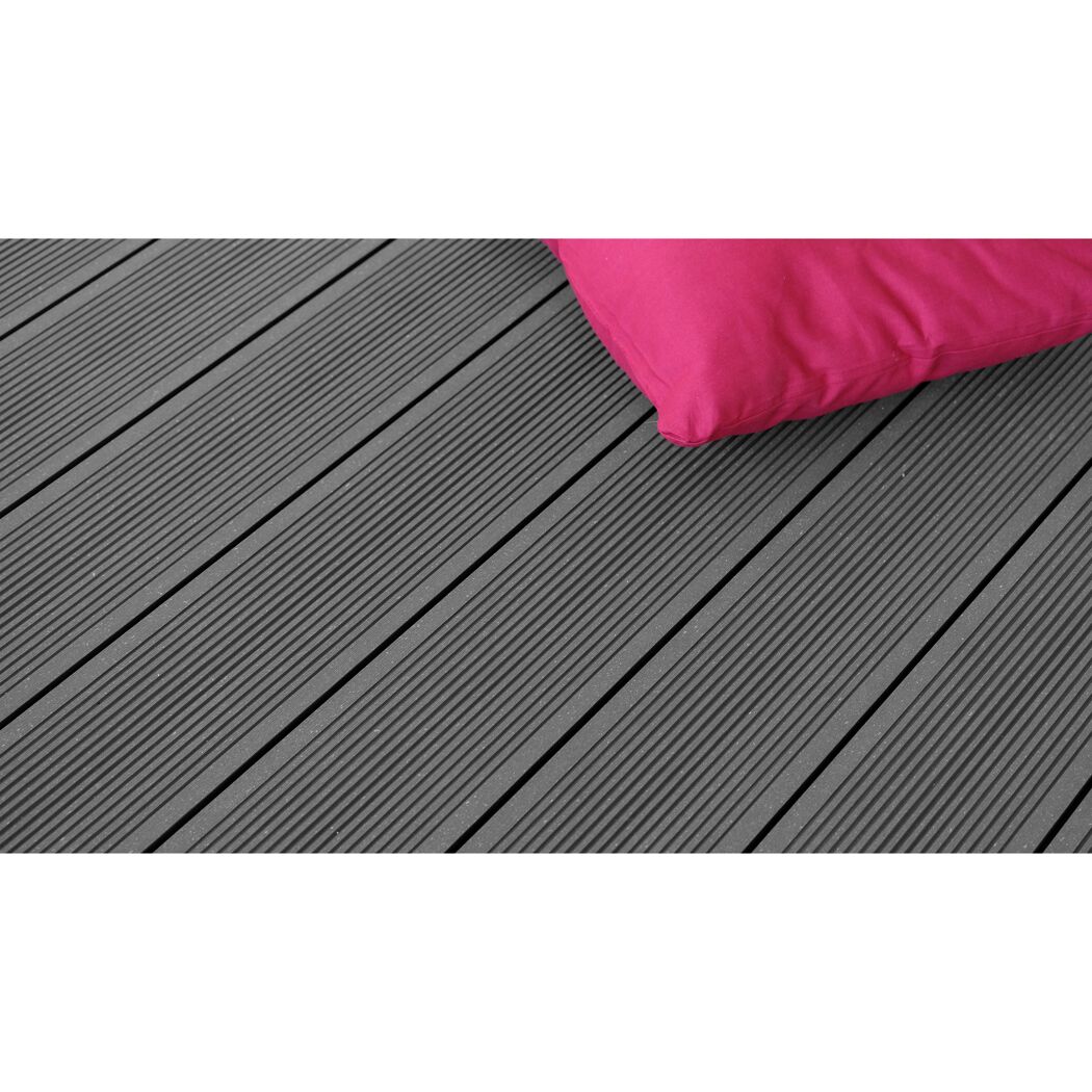 Terrassendiele 'Exklusiv' WPC graubraun 1000 x 145 x 26 mm