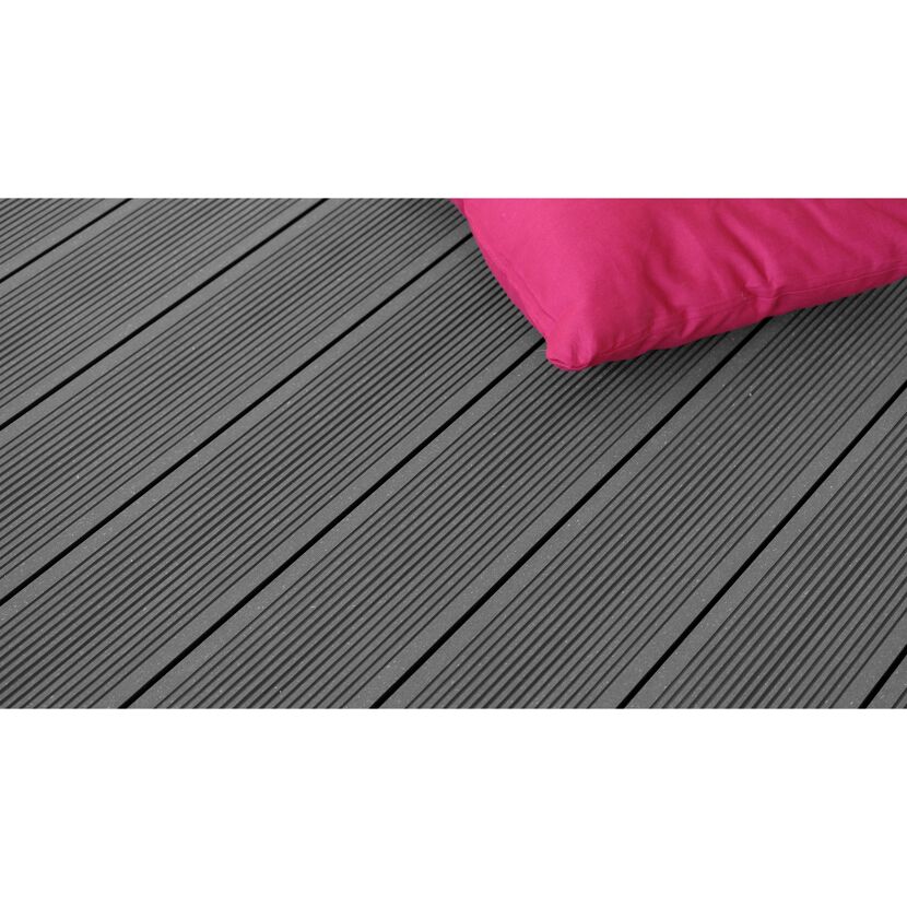 Terrassendiele 'Exklusiv' WPC graubraun 1000 x 145 x 26 mm