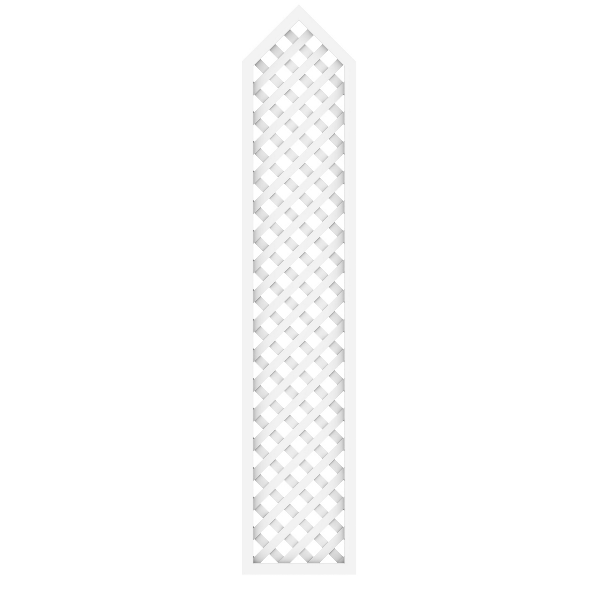 Zaunelement 'Longlife' Diagonal-Giebel weiß 40 x 200 cm + product picture