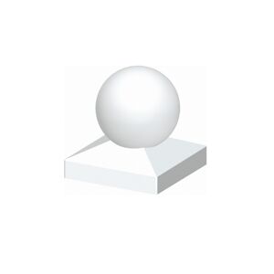 Kugel-Pfostenkappe 'Longlife' weiß 8 x 12 cm