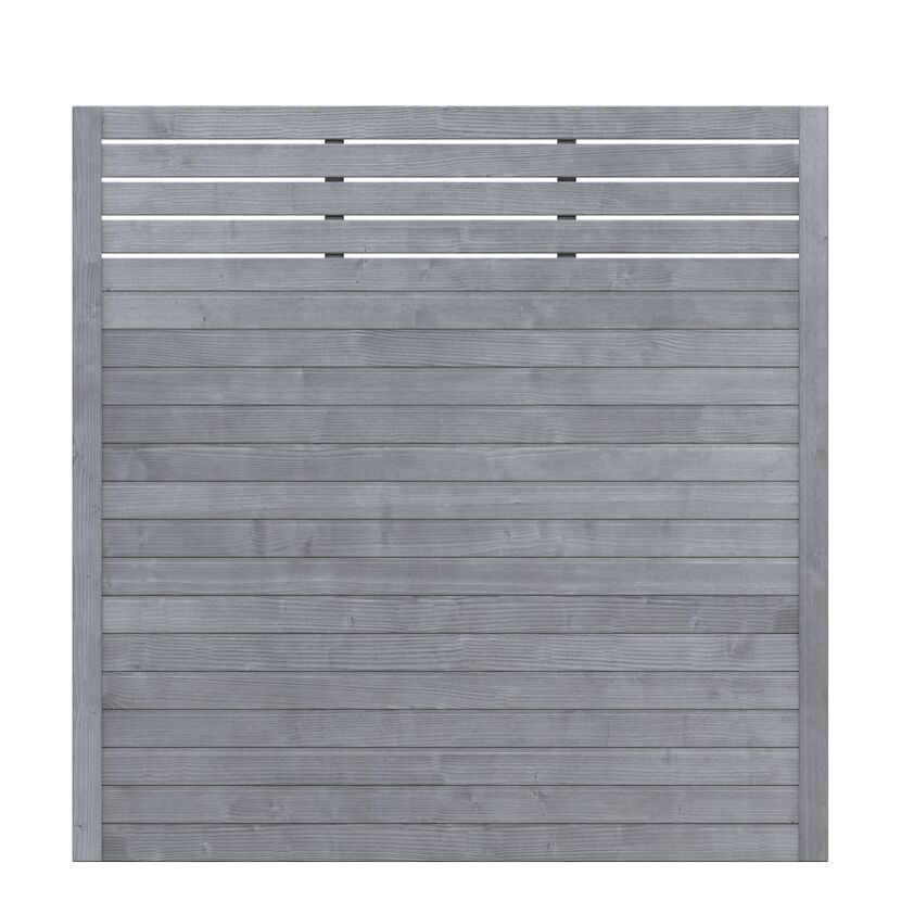Grauer Gartenzaun NEO DESIGN mit Gitter