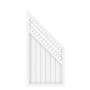 Zaunelement 'Longlife Riva' mit Gitter weiß 90 x 180 cm