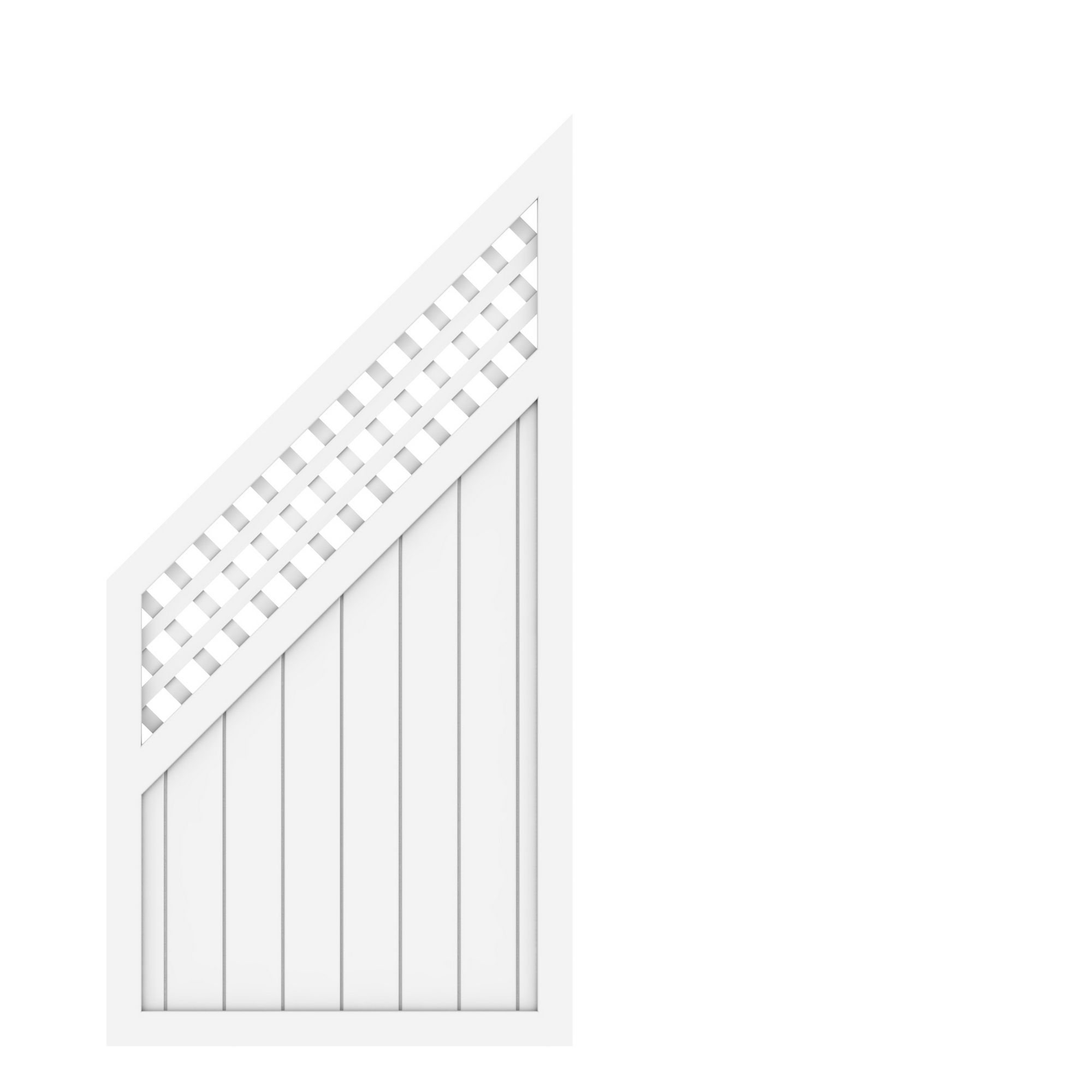 Zaunelement 'Longlife Riva' mit Gitter weiß 90 x 180/90 cm + product picture