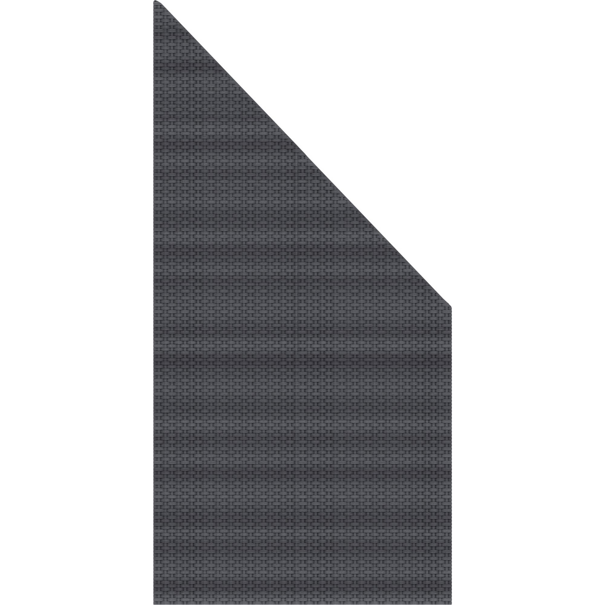 Anthrazitfarbener Teppich WEAVE, dreieckig.