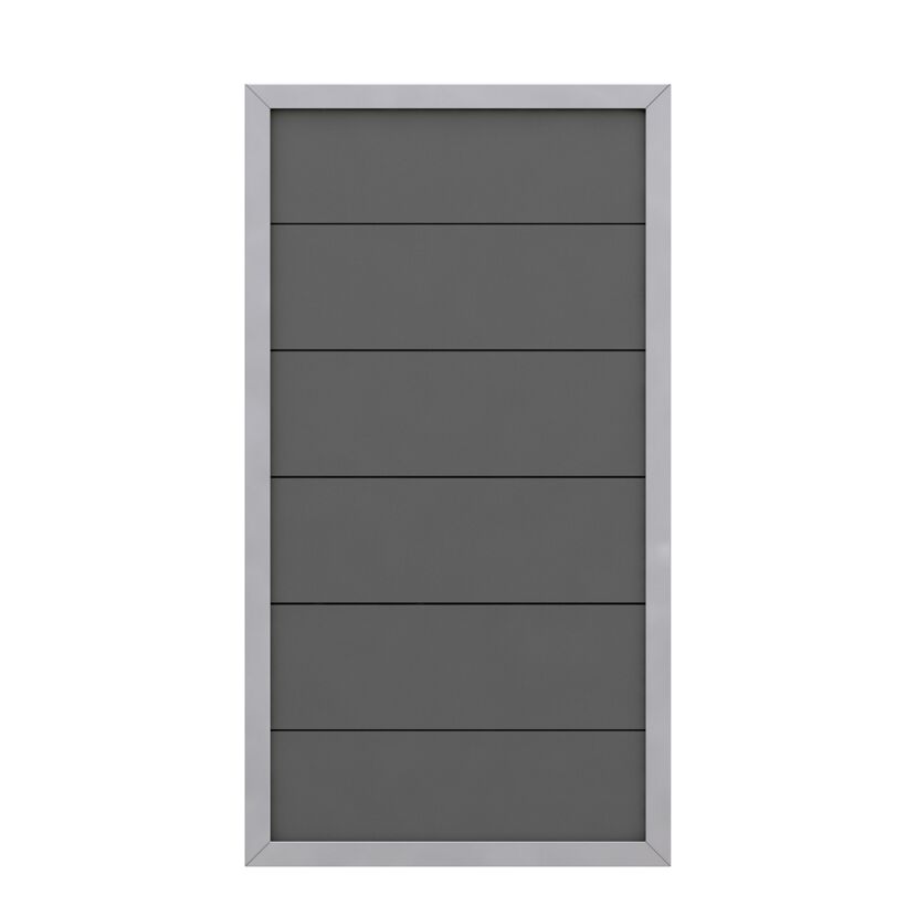 DESIGN WPC Alu anthrazit, 90x180