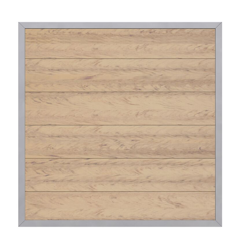 Holzpaneel mit silbernem Rahmen