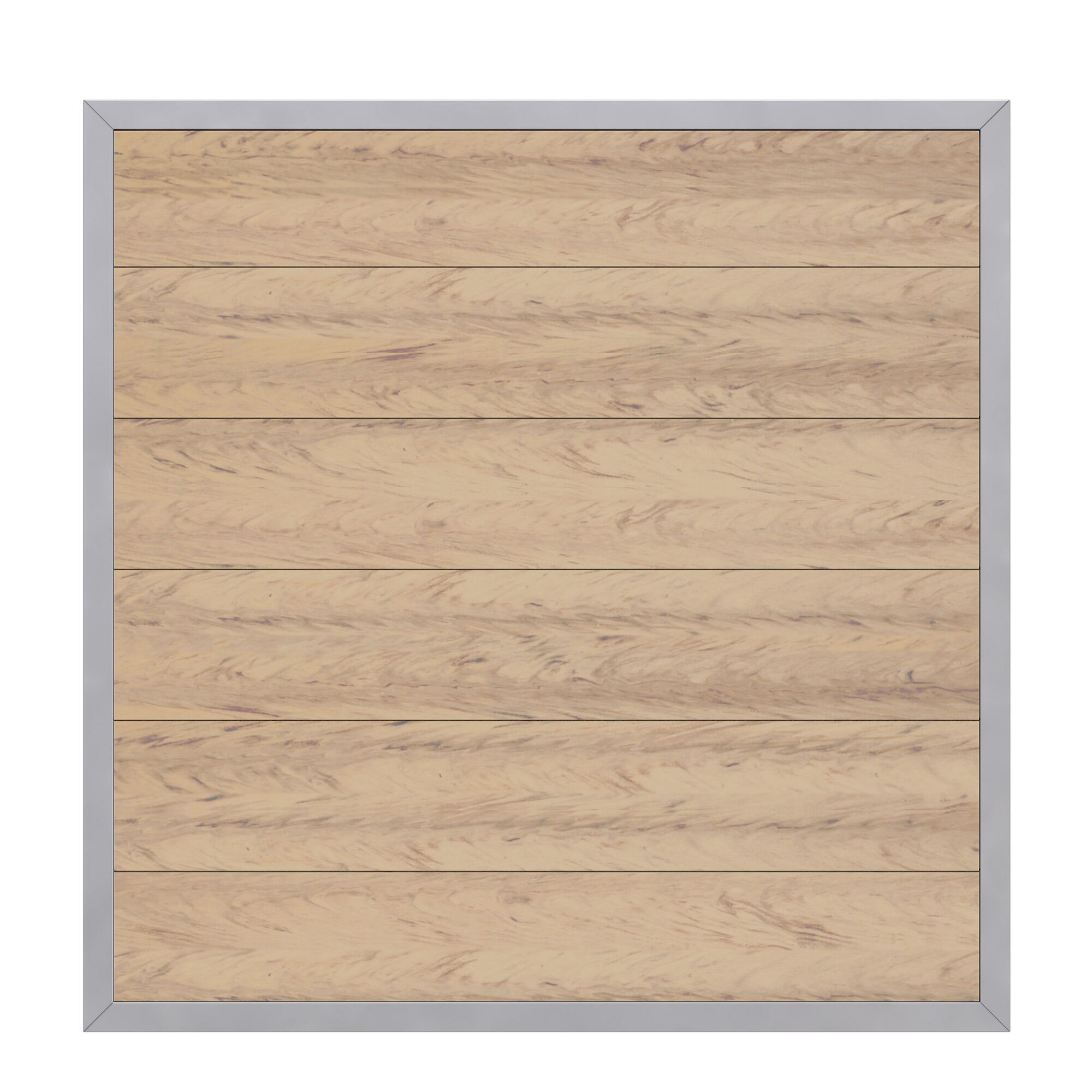 Holzpaneel mit silbernem Rahmen