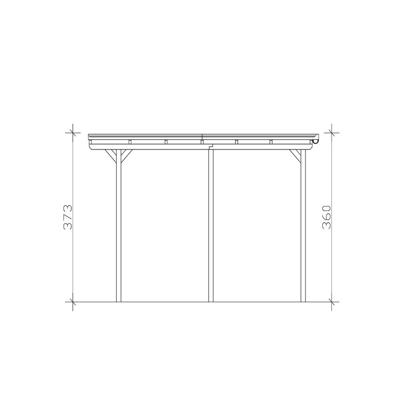 Technische Zeichnung eines Carports.